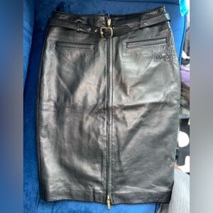 Baby Phat genuine leather skirt.